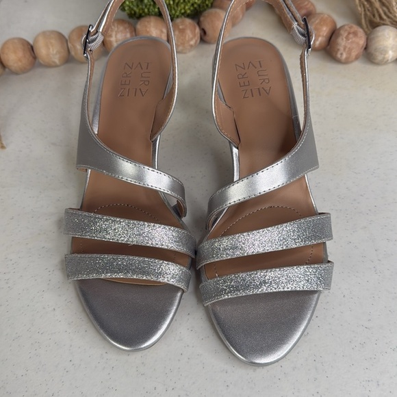 Naturalizer Taimi Heeled Sandals, Silver, Women's 8.5 M - Picture 3 of 10